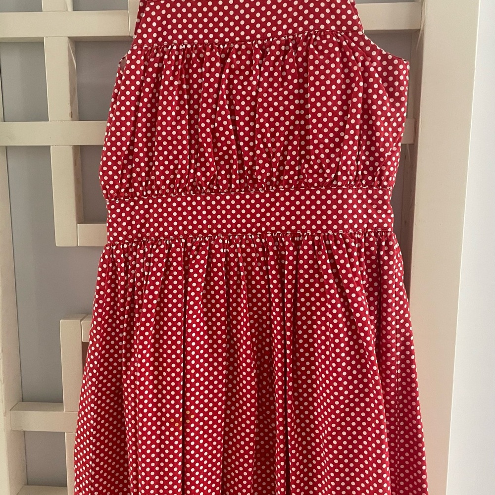 Papo d'Anjo Red and White Polka Dot Dress